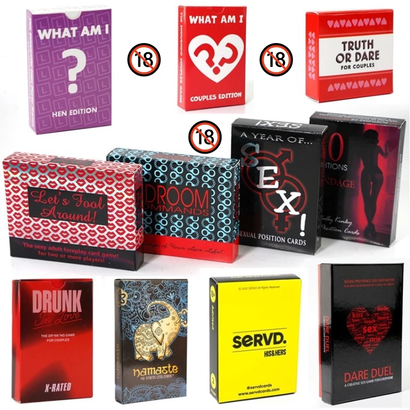 2023 New Full English Bedroom Commands Adult Sexy 18+ Exposure Love Card Game Girl Naughty Gift