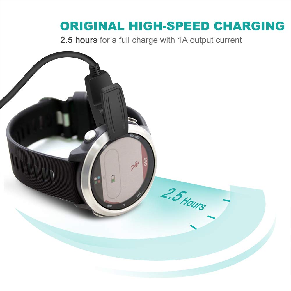 Charging Cable Data Clip Cradle Charger 5V For Garmin Forerunner 235 630 230 735XT 35/30 Watch For Vivomove HR/Approach S20 Blac