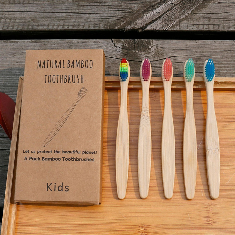 10pcs/set Child Soft Bristle Toothbrush for Children Teeth Bamboo Training Toothbrushes Baby Dental Care Tooth Brush