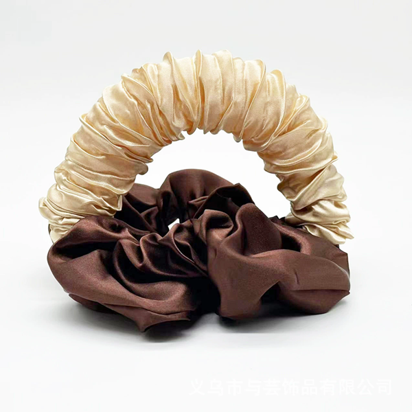 1PC Heatless Curling SilkS Scrunchies Soft Elastic Satin Silk Scrunchies Hair Ties Sleepy Styling Accessories Ponytail Holder