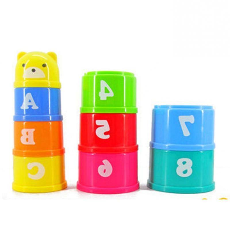 9Pcs\u002Fset Kids Educational Toy Letters Folding Cup