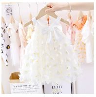 Girls princess dress summer dress new foreign girl children's dress fluffy yarn children's dress
