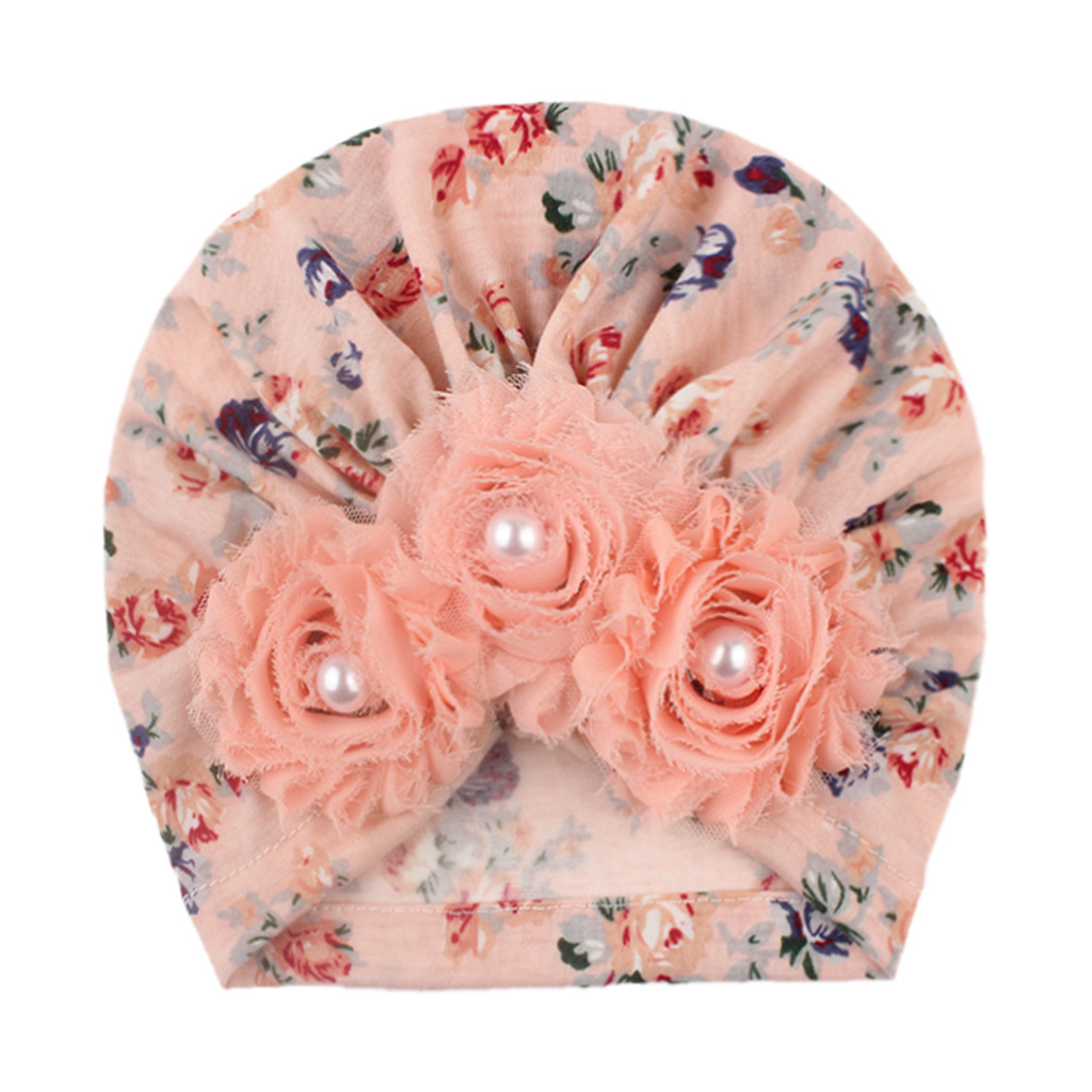 Baby Soft Printed Children's Hat Sunflower Sticky Bead Pullover Hat