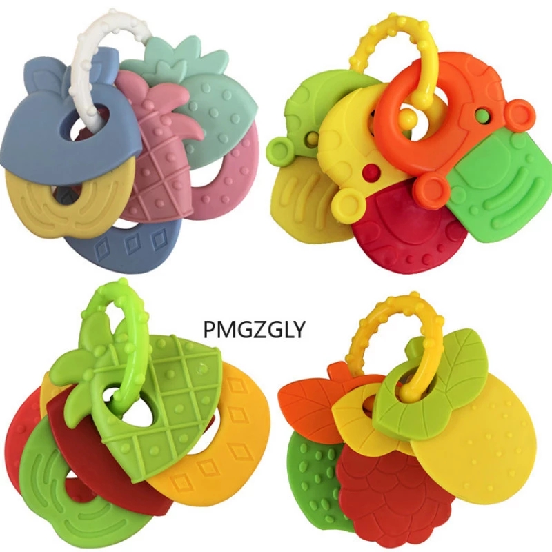 Baby Teether Feeding Natural stop Sucking Thumb Toy Fruit cartoon baby gum Suitable for children Children's molar Teether