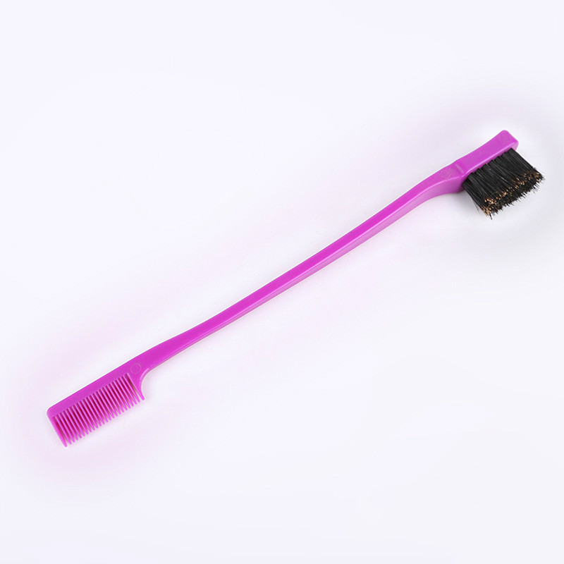 Portable Multifunctional Double Sided Edge Control Hair Comb Hair Styling Eyebrow Combing Hair Brush Hairdressing Tools
