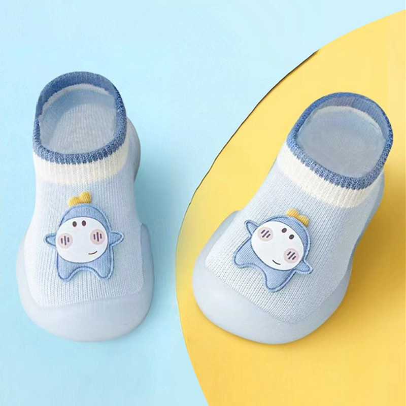Cute baby floor shoes rubber soft breathable spring and summer boys and girls walking shoes baby soft bottom indoor