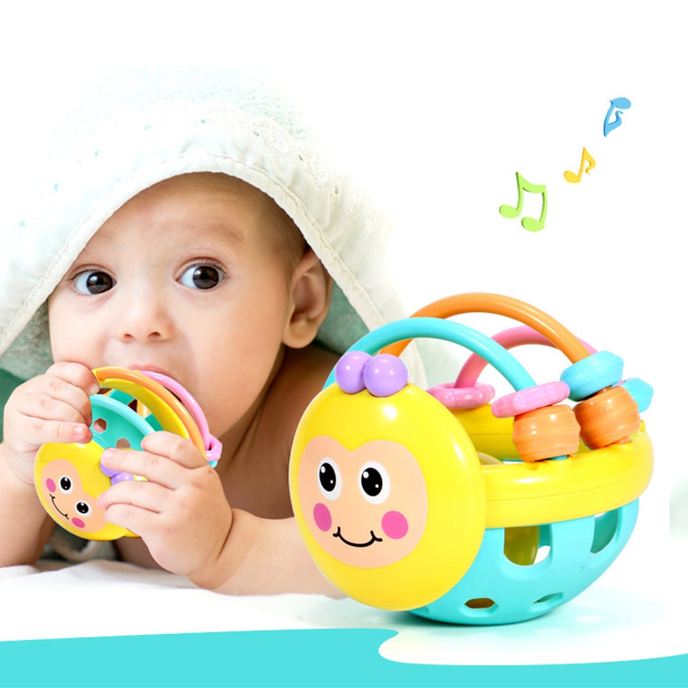 Baby Toy Rattle Ball Hand Knocking Bell Ball Toy Rattles Hand Bell Intelligence Developing Toys Infants Activity Grasping Toy