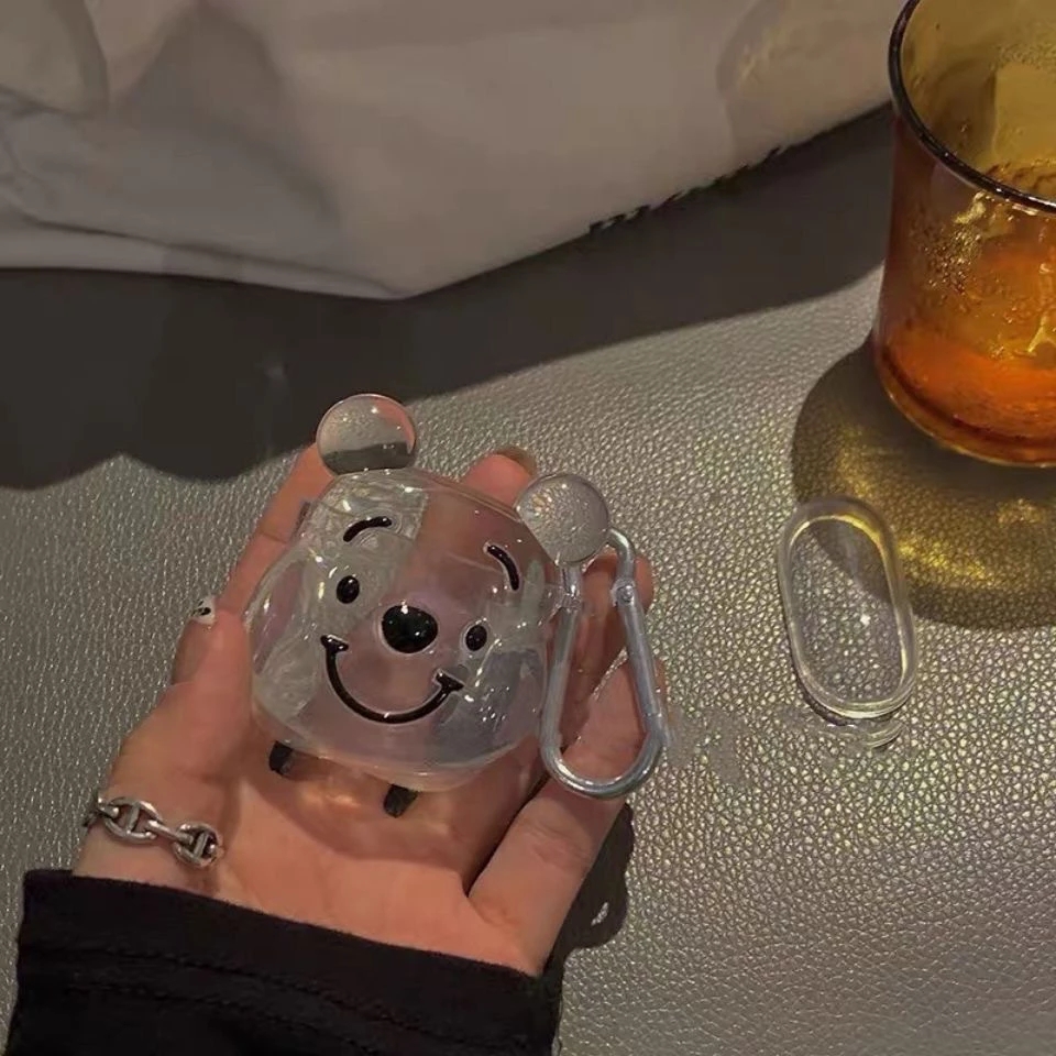 INS Transparent Bear Cases For Apple Airpods 1/2 Protective Bluetooth Wireless Earphone Cover For Apple Air Pods Box Bags