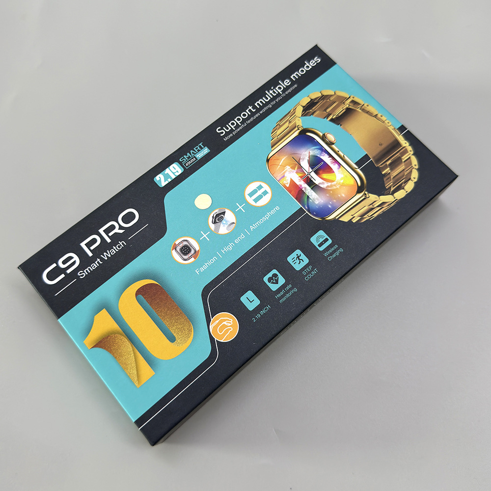 S9 C9 Pro Luxury Gold Watch Full Touch Bluetooth Calls Sleep Monitoring Multiple Sport Modes Dials Smartwatch For Android iOS