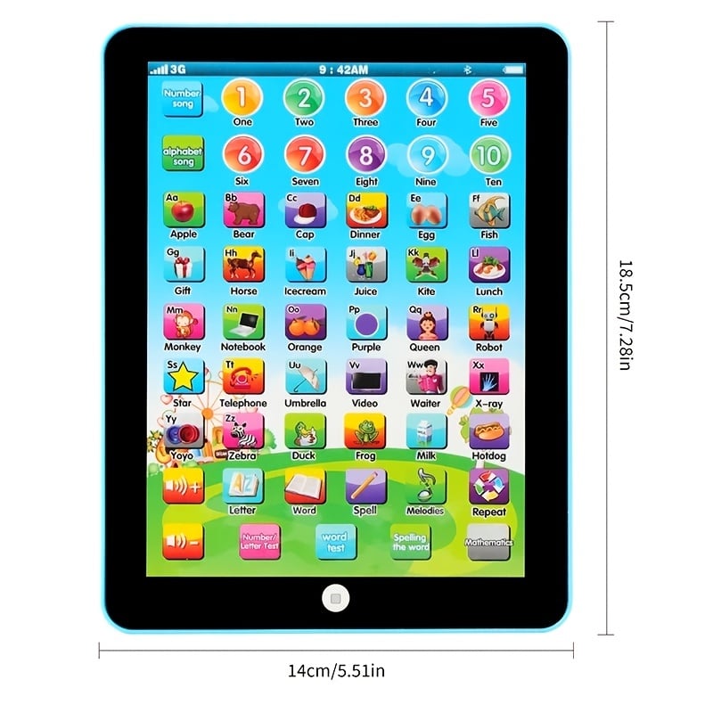 English Preschool Early Educational Tablet Toys for Babies Alphabet Birthday Gifts From 2-5 Years Old