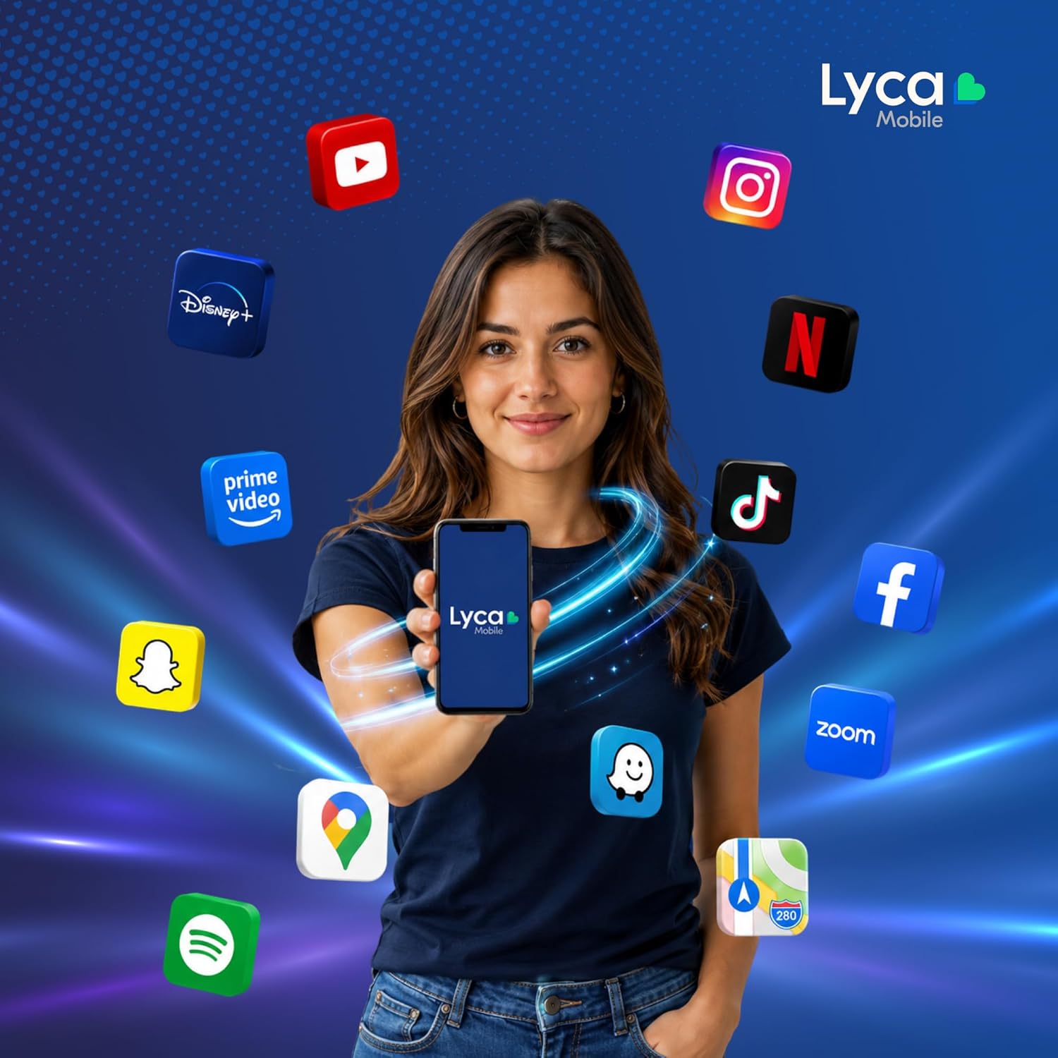 Lyca Mobile USA Prepaid 5G/4G SIM Card | $19 Plan | Unlimited Talk, Text & Data | 5GB High Speed Data (5GB Hotspot) | 30 Days