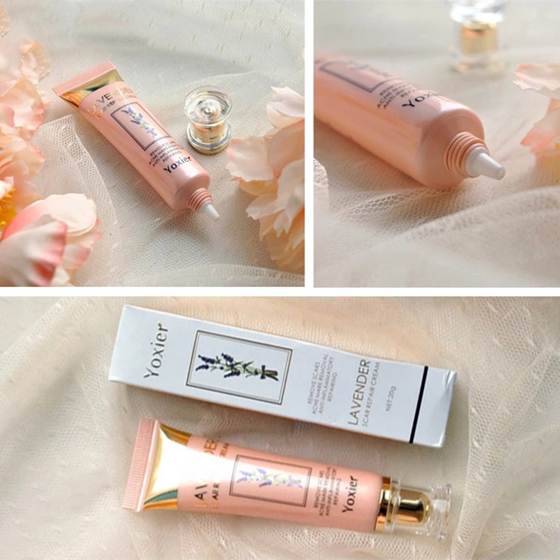 Yoxier Lavender Scar Repair Cream Acne Scars Pigmentation Corrector Remove Stretch Marks Smooth Skin Whitening Scar Care