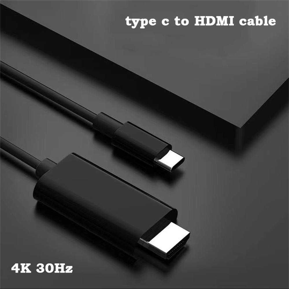 USB C to HDMI Cable 4K 30Hz Type C to HDMI Laptop / Phone to TV Adapter Thunderbolt 4/3 for MacBook Pro/Air,iPad,Galaxy,Surface