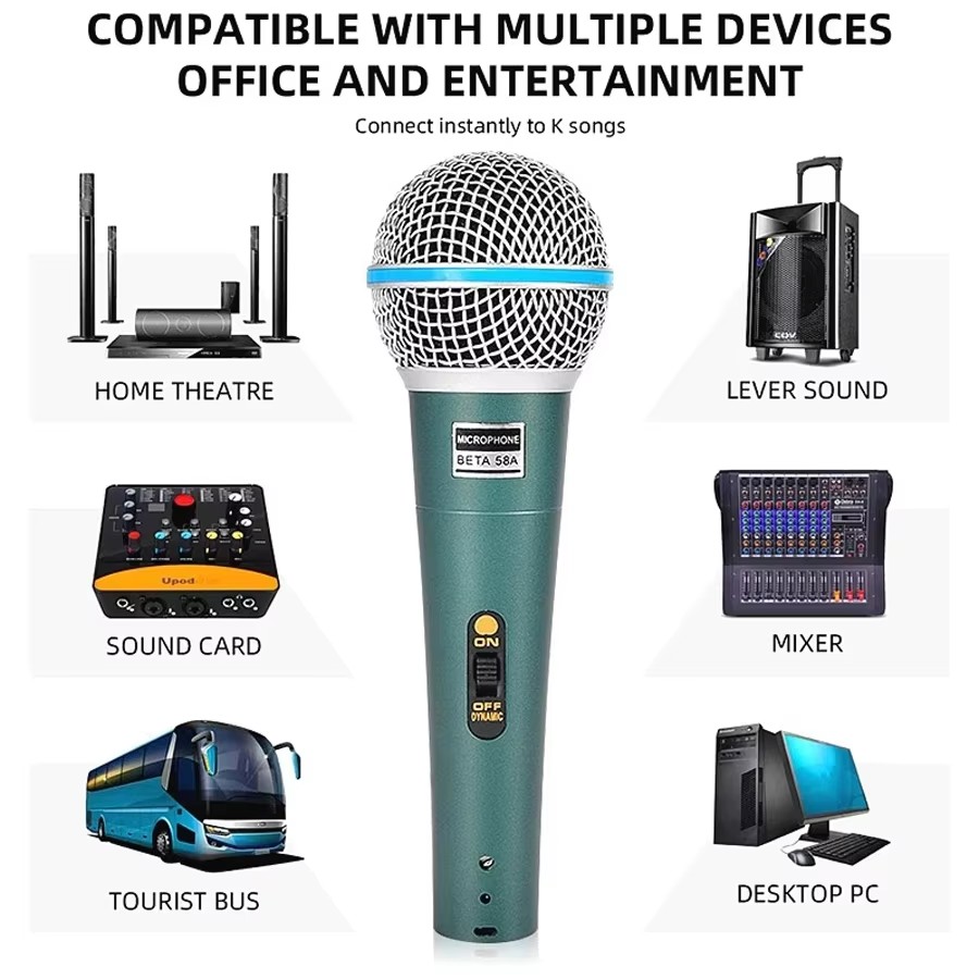 Wired Professional Condenser Microphone Mic For PC Karaoke Machine System Sound Room Gaming Gamer Audio Sing Live Streaming Kits