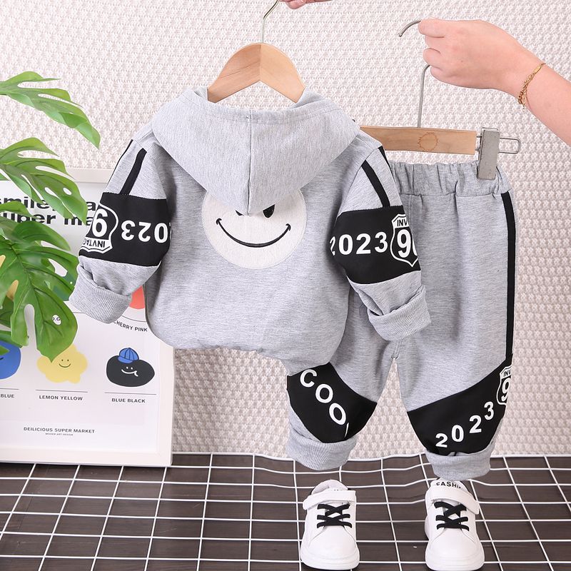 new Baby autumn clothes set boys spring and autumn foreign style two-piece set 0-1-5 years old should be children's tide clothes