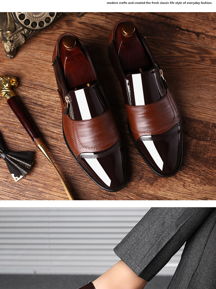 Size 38-48 Business Luxury OXford Shoes Men Breathable Leather Shoes Rubber Formal Dress Shoes Male Office Party Wedding Shoes