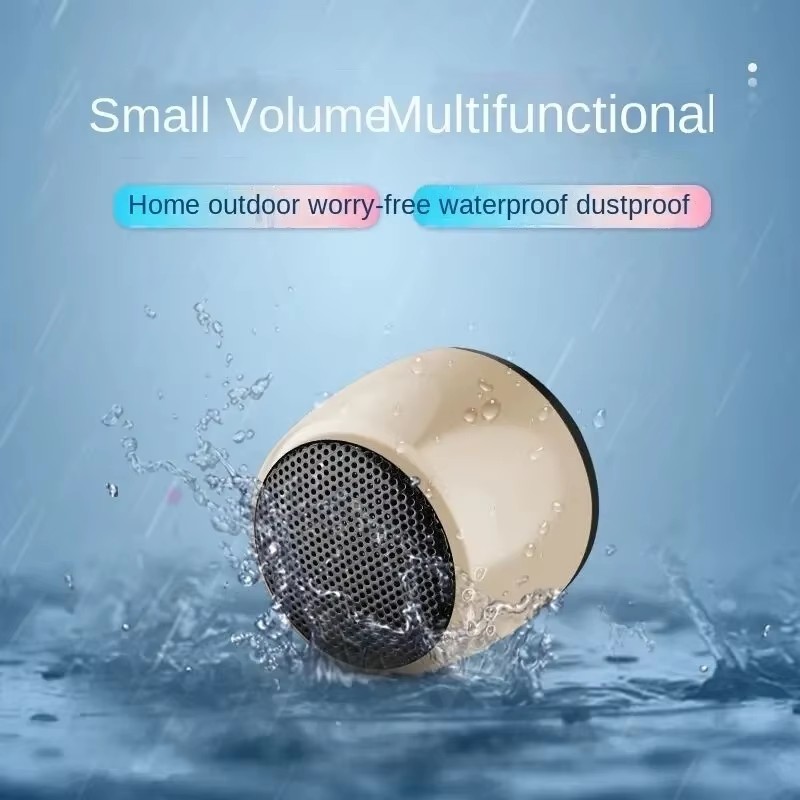 Mini Bluetooth-compatible Small Speaker Portable Intelligent One Drag Two Small Steel Cannon Metal Wireless Sound Subwoofer