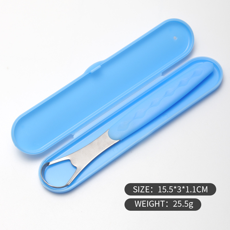 New Tongue Scraper Cleaner Medical Grade Metal Tongue Brushes Set Oral Care Tool for Removing Bad Breath and Tongue Scraper &