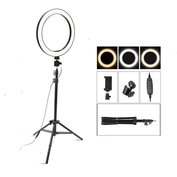 Hot 26cm/10inch LED Selfie Ring Light Dimmable LED Ring Lamp Photo Video Camera Phone Light ringlight For Live YouTube Fill Ligh