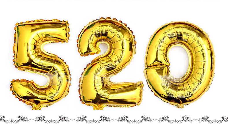 32 inches Gold Silver Number Foil Balloons Digit Helium Ballons Birthday Decorations Wedding Air Baloons