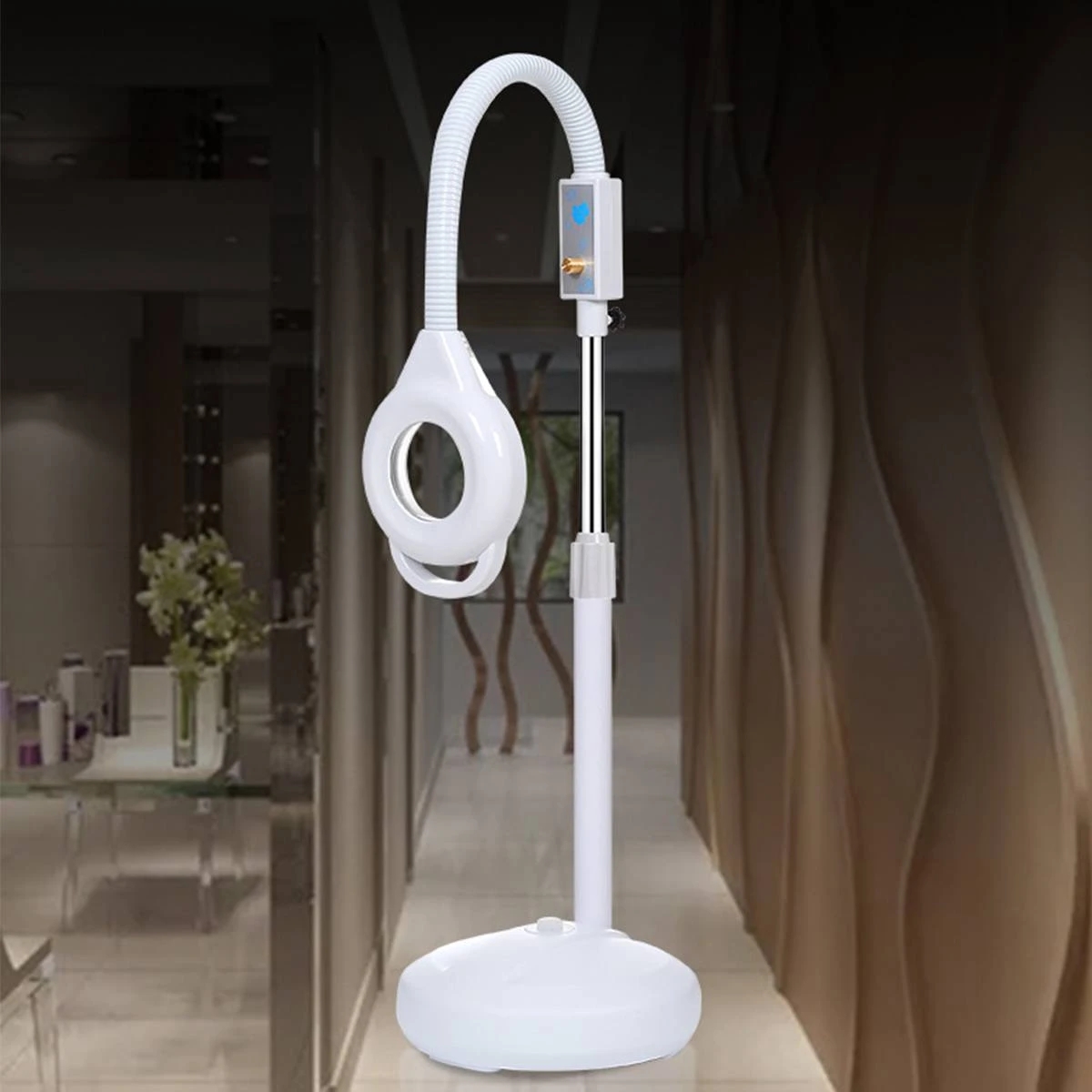 LED Magnifying Floor Stand Lamp Cold And Warm Ligth Magnifier Glass Len Facial Light For Beauty Salon Nail Tattoo