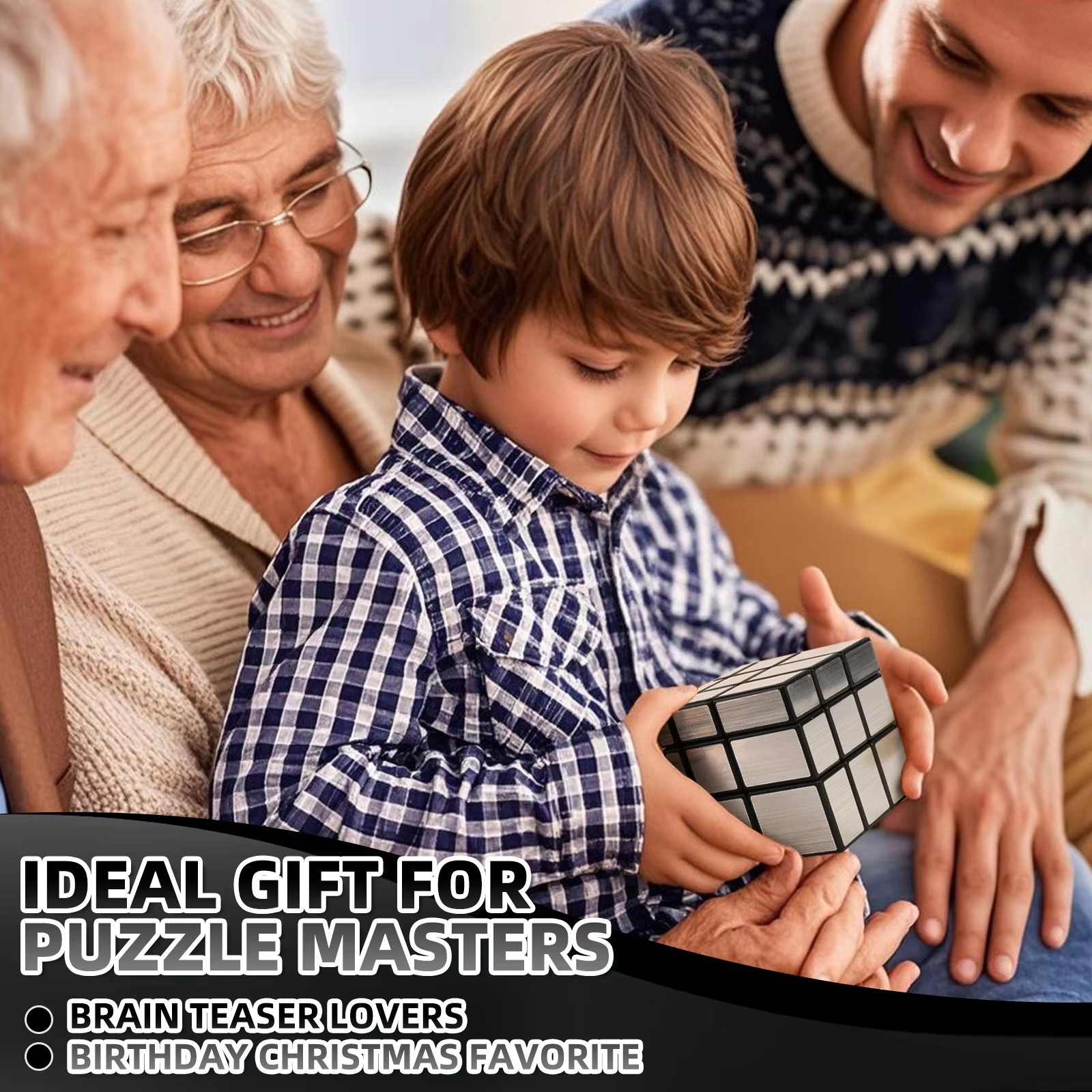 1PC Mirror Cube 3x3 Gold and Silver Stress Relief Cube Special Shape Speed Cube Puzzle Toy Children's Puzzle Gift Toy