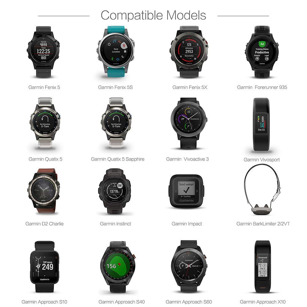 Smart Watch Charger Cable Garmin Fenix 5 5S 5X Plus Forerunner 935 Approach S60 5 Sapphire Vivoactive 3 Music Vivosport s7131