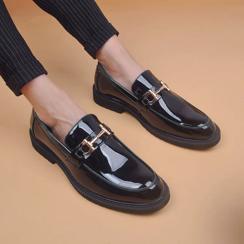 Men's Business Casual Shoes Spring Korean Edition Pointed Leather Shoes