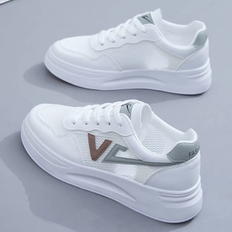 Mesh Small White Shoes Summer New Versatile Hollow Out Breathable Single Mesh Sports Board Shoes Mesh Shoes