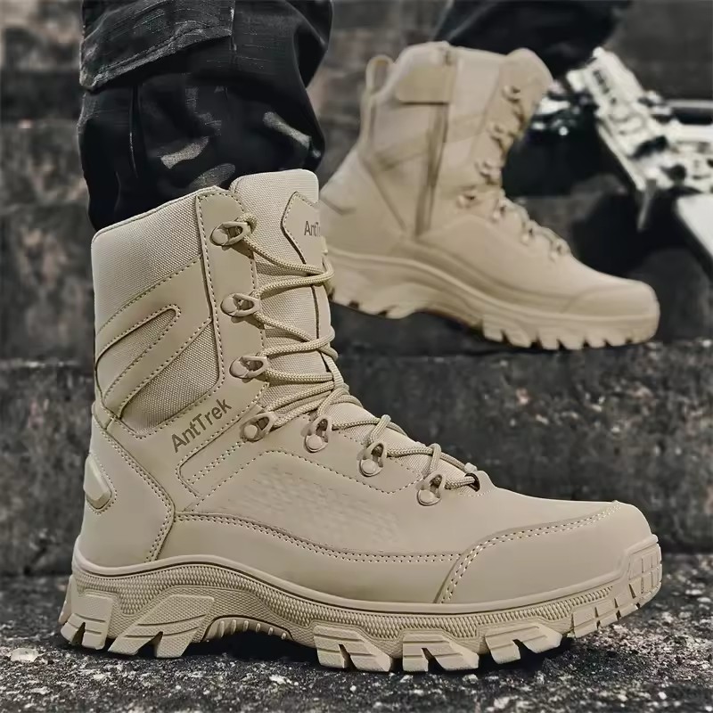 New Men Boots Hunting Hiking Shoe Lace Up Desert Unisex Boot Male Women Brand Motorcycle Climbing Shoe