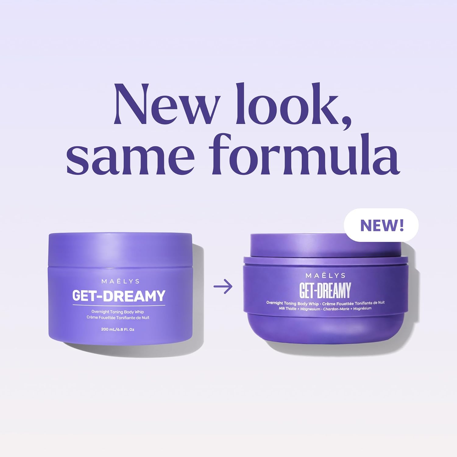 MAËLYS GET-DREAMY Overnight Toning Whip - Cellulite Cream & Skin Tightening Support with Milk Thistle + Uva-Ursi - Moisturizing Body Cream in a Whippe
