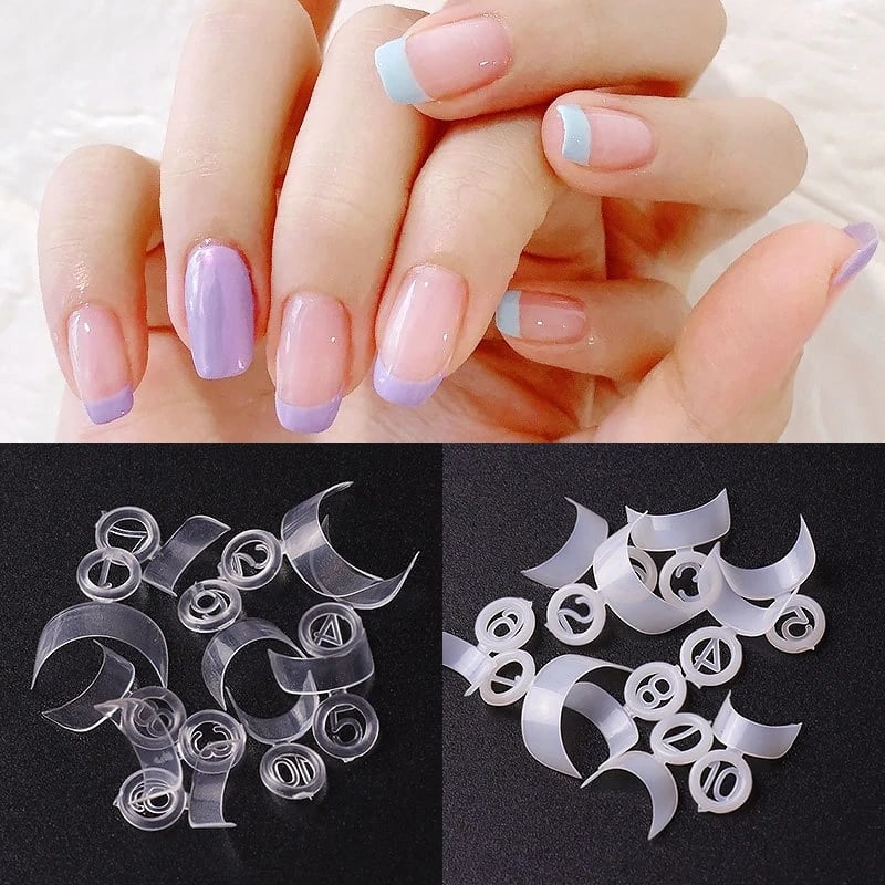 New Enhancements Crescent French Half Stick Nail Patch 600 Transparent False Nail Patch Soft and Light Nail Patch
