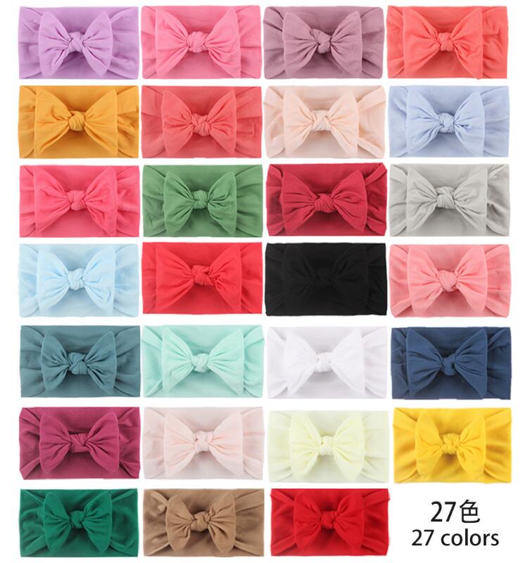 Ins baby hair accessories super soft nylon bow children jewelry lovely princess hair band