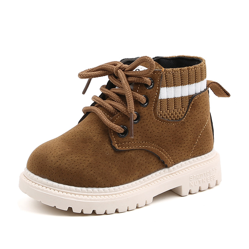 Fashion children boys Martin boots girls side zipper retro boots 21-30 Size