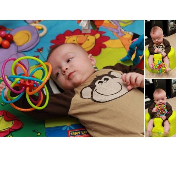 Baby Toys 0-12 Months Newborn Baby Development Ball Safe Soft Teething Toys Plastic Hand Bell Early Educational Rattle Teether