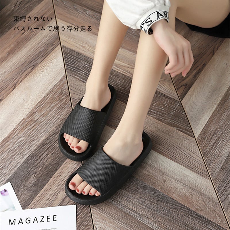 summer step on shit feeling men and women bathroom slippers household thick-soled couple flip flops EVA soft-soled indoor s