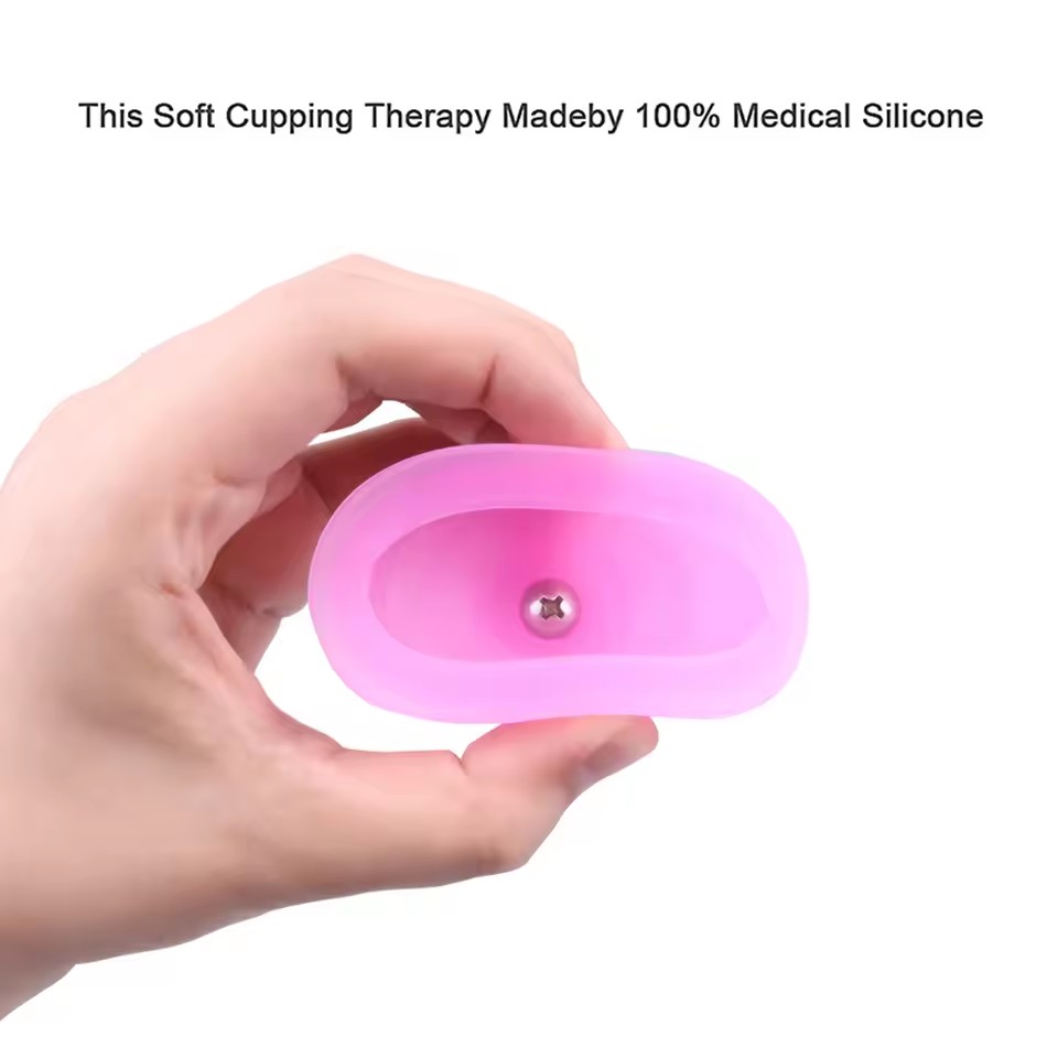 6pcs Round Silicone Cupping Vacuum Suction Chinese Massage Therapy Anti Cellulite Vacuum Cupping Cup Full Body Cupping Massage
