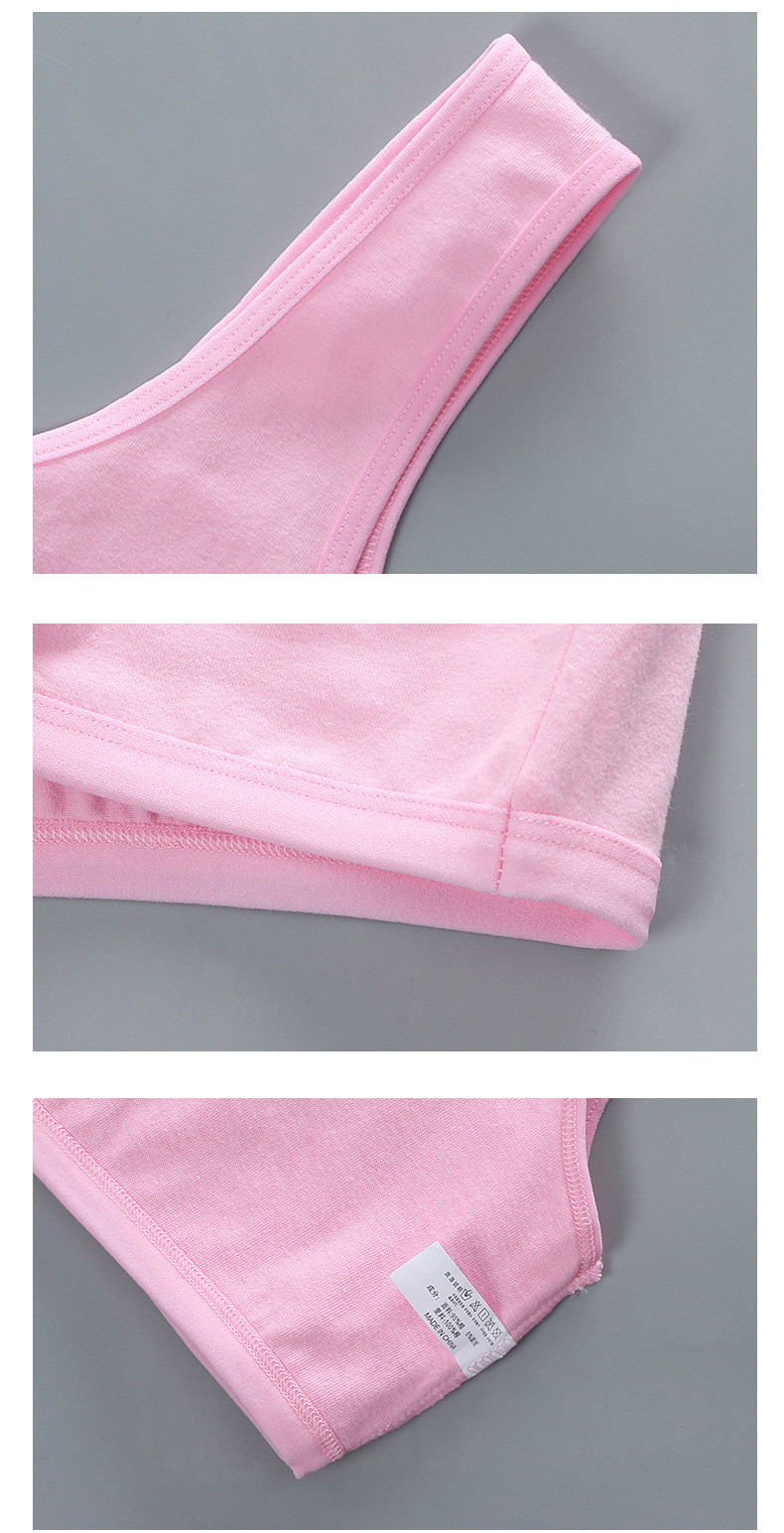 Teen girl bra vest cotton spandex sports big girl kids underwear letters
