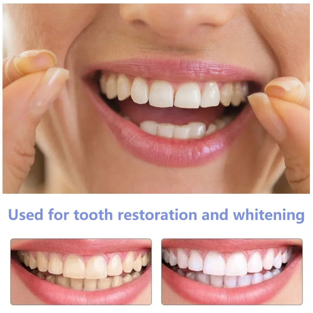 Sdottor Fake Teeth Artificial Braces Teeth Whitening Snap On Silicone Smile Veneers Upper & Lower Teeth Brace Cover Dental Beau