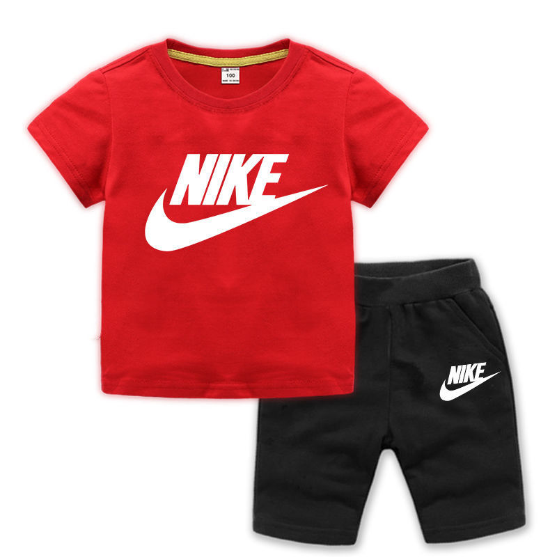 D-baby 2Pcs 0-12y Boys Clothes Set Cartoon T-shirt and Shorts Cotton Kids Summer Wear Kids Suits