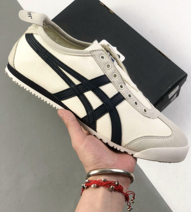Asics Onitsuka Tiger Laceless Comfortable Flat Wear-resistant Slip-resistant Casual Sports Running Shoes