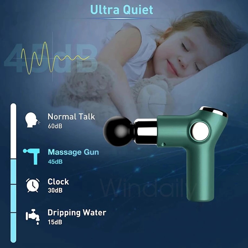 Mini LCD Massager 32 Speed Touch Screen Deep Tissue Percussion Muscle Mini Massager Fascia Machine for Pain Relief Body Massage