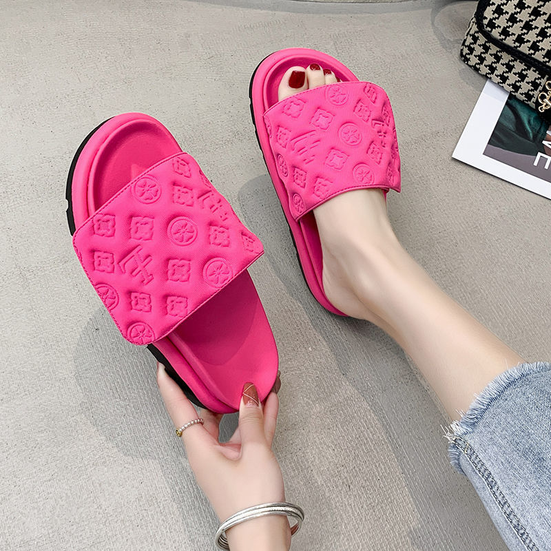 European Station Velcro Slippers Women's Summer Outwear New Thick Sole Girls' Slippers Anti slip Lazy Slippers
