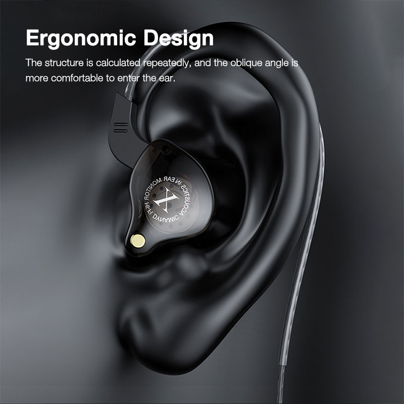 Transparent Mobile Wired Headphones Bass for Phone Earphone In Ear Headphone with Mic Earbuds Noise Cancelling Headset