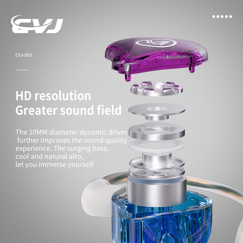 CVJ SD1 Earphones 3.5mm for Phone Xiaomi with Microphone In Ear Mic Bass Stereo Game Stereo Race Sport Music Headphones Headset