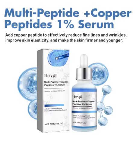 Blue Copper Peptide Serum Anti Wrinkle Shrink Pores Skin Care Rejuvenation Hyaluronic Acid Brightening Spot Moisturizing Serum