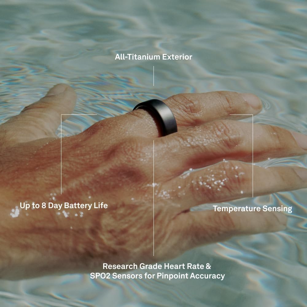 Oura Ring 4 - Rose Gold - Size 8 - Sleep, Activity, Women’s Health, AI Advisor, Up to 8 Days of Battery Life, Size Before You Buy, Android & iOS Compa