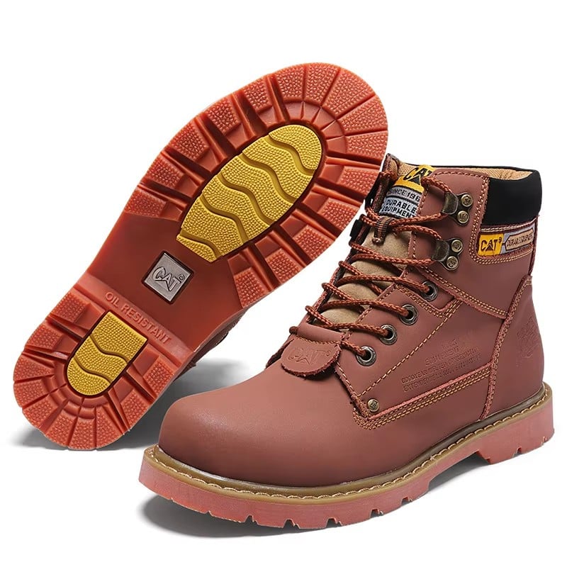 The best-selling business brown leather boots for men's work boots safety work shoes