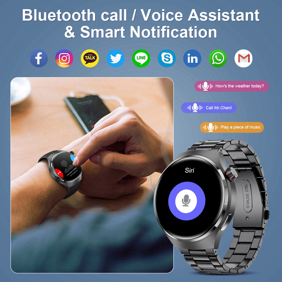 GT4 PRO smartwatch heart rate blood oxygen Bluetooth call smartwatch gt4 Pro