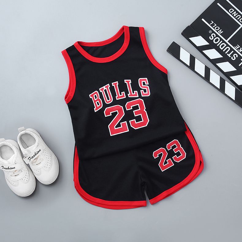 children's basketball clothing 2-9 Years Children Girls Boys Vest + Shorts Summer Basketball Sports Suit
